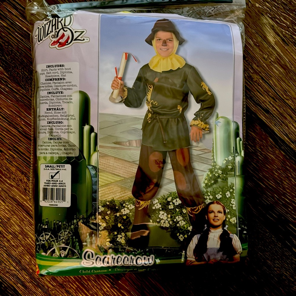 Wizard of oz scarecrow costume size small